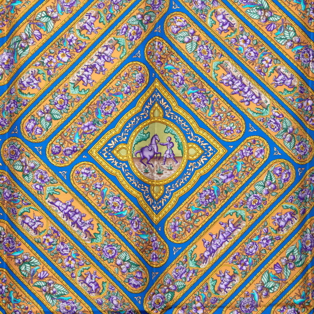 HERMES Gray Silk Scarf - Picture 3 of 8